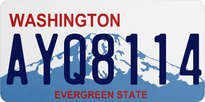 WA license plate AYQ8114