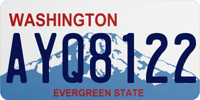 WA license plate AYQ8122