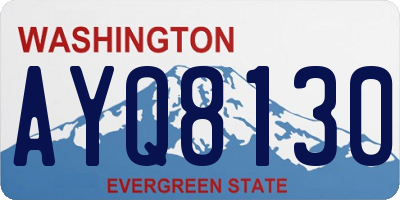 WA license plate AYQ8130