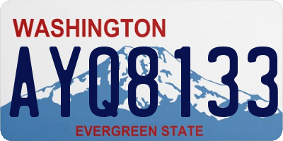 WA license plate AYQ8133
