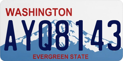 WA license plate AYQ8143