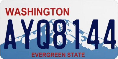 WA license plate AYQ8144