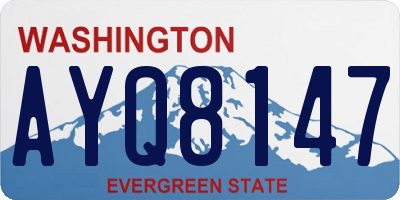 WA license plate AYQ8147