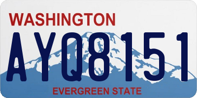 WA license plate AYQ8151