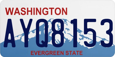 WA license plate AYQ8153