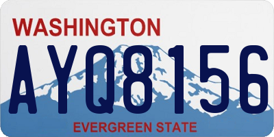 WA license plate AYQ8156