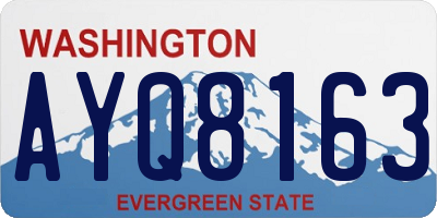 WA license plate AYQ8163