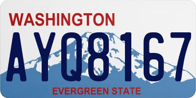 WA license plate AYQ8167
