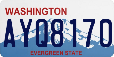 WA license plate AYQ8170