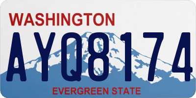 WA license plate AYQ8174