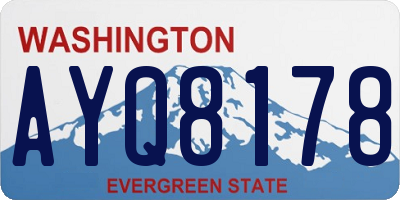 WA license plate AYQ8178