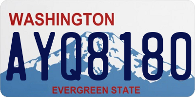 WA license plate AYQ8180