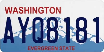 WA license plate AYQ8181