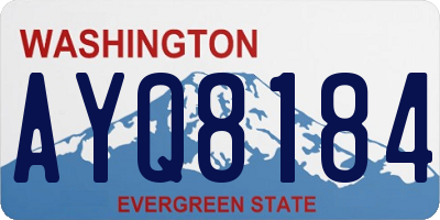 WA license plate AYQ8184