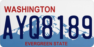 WA license plate AYQ8189