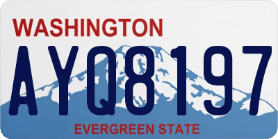 WA license plate AYQ8197
