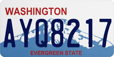 WA license plate AYQ8217