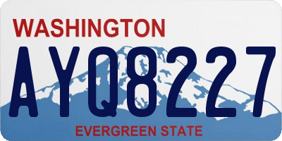 WA license plate AYQ8227