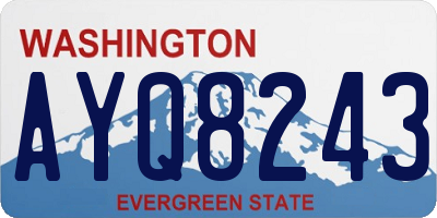 WA license plate AYQ8243
