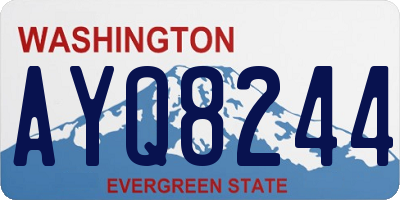 WA license plate AYQ8244