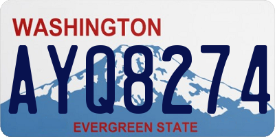 WA license plate AYQ8274