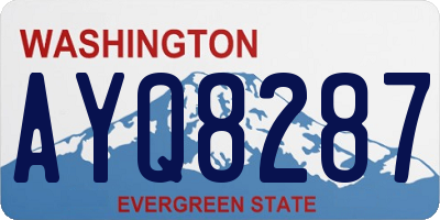 WA license plate AYQ8287