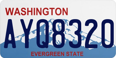 WA license plate AYQ8320