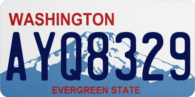 WA license plate AYQ8329