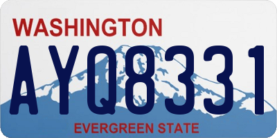 WA license plate AYQ8331