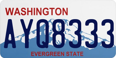 WA license plate AYQ8333