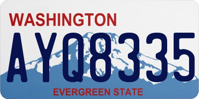 WA license plate AYQ8335