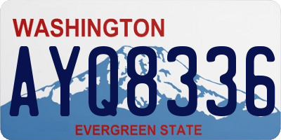 WA license plate AYQ8336