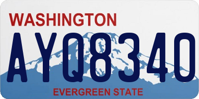 WA license plate AYQ8340