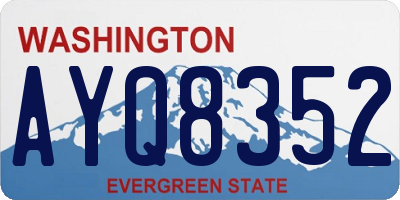 WA license plate AYQ8352
