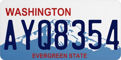 WA license plate AYQ8354