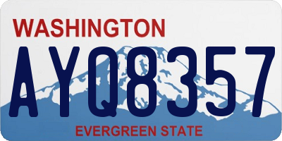 WA license plate AYQ8357