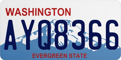 WA license plate AYQ8366