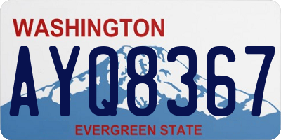 WA license plate AYQ8367