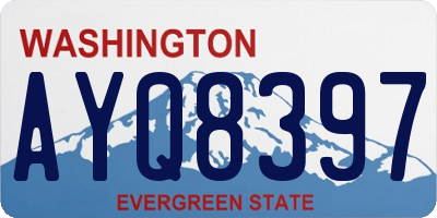 WA license plate AYQ8397