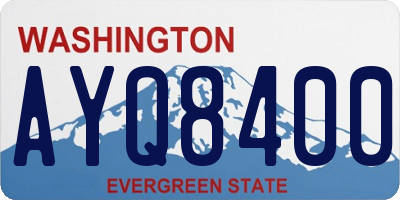 WA license plate AYQ8400