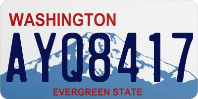 WA license plate AYQ8417