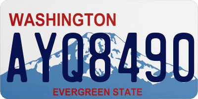 WA license plate AYQ8490