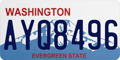 WA license plate AYQ8496