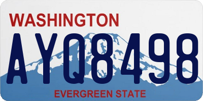 WA license plate AYQ8498