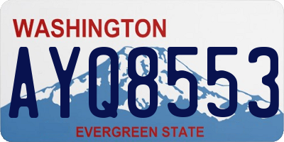 WA license plate AYQ8553
