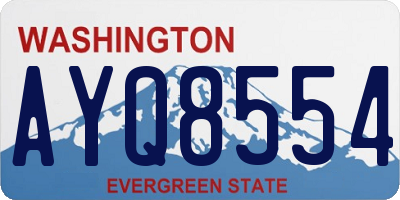 WA license plate AYQ8554