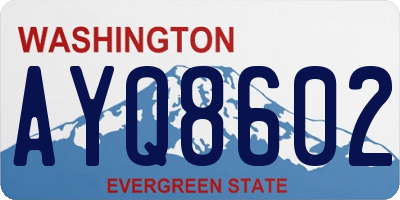 WA license plate AYQ8602