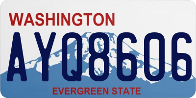 WA license plate AYQ8606