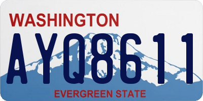 WA license plate AYQ8611