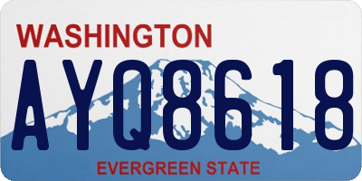 WA license plate AYQ8618